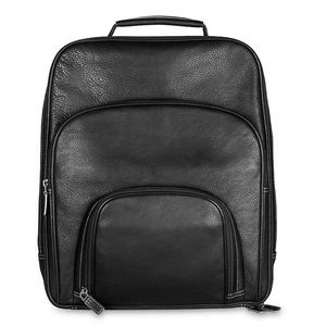 Levenger Tech Black Leather Backpack Like New